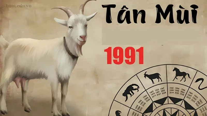 Tuổi Tân Mùi 1991 hợp và khắc màu gì?