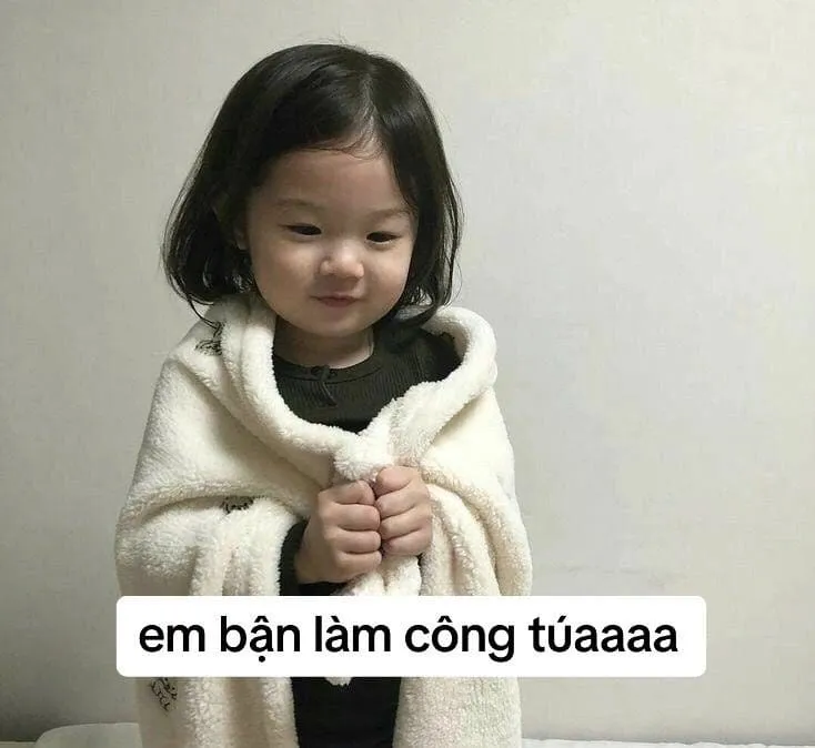 Meme em bé giận - nguồn cảm hứng cho những ngày stress.