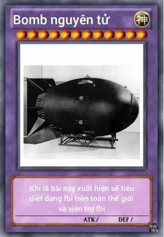 Ảnh meme bài YuGiOh cực kỳ hài hước, tạo thêm phần vui nhộn cho trận đấu!