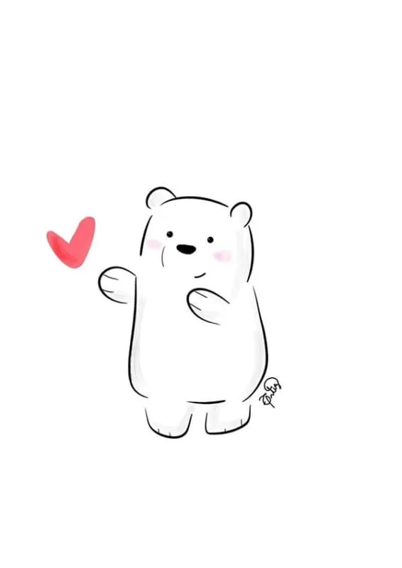 Ảnh gấu trắng ice bear siêu cute dành riêng cho fan của We Bare Bears