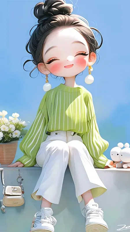 Ảnh chibi nữ dễ thương, ngọt ngào và dễ thương.