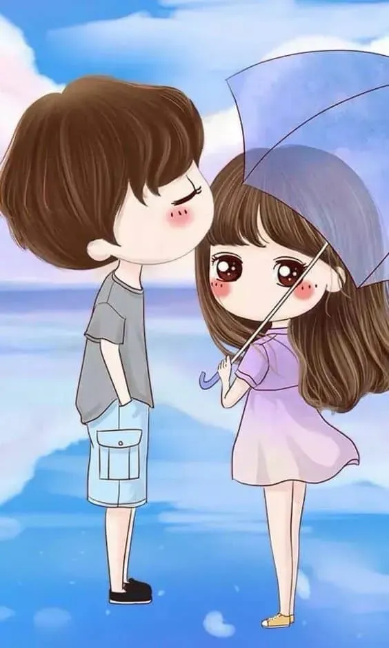 Ảnh chibi nam nữ, kết hợp dễ thương và lãng mạn.