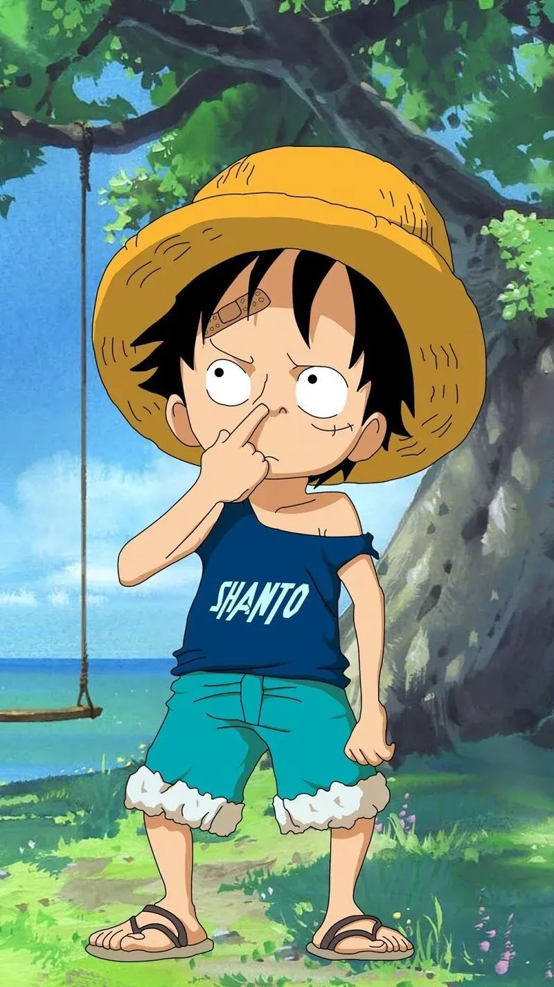 Ảnh nền Luffy cute mang đến cho bạn một không gian đầy màu sắc và dễ thương