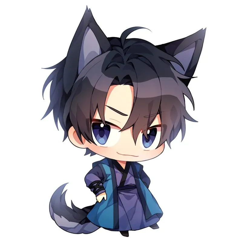 Anime chibi nam bạo, phong cách mạnh mẽ và ấn tượng.