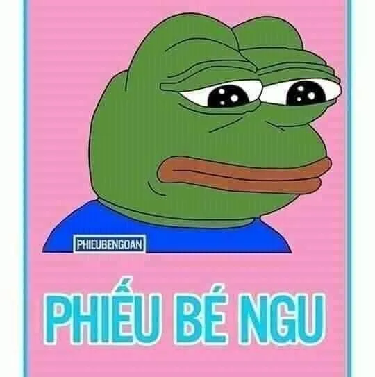 Ảnh ếch xanh meme với biểu cảm vui nhộn, mang đến niềm vui cho người xem.