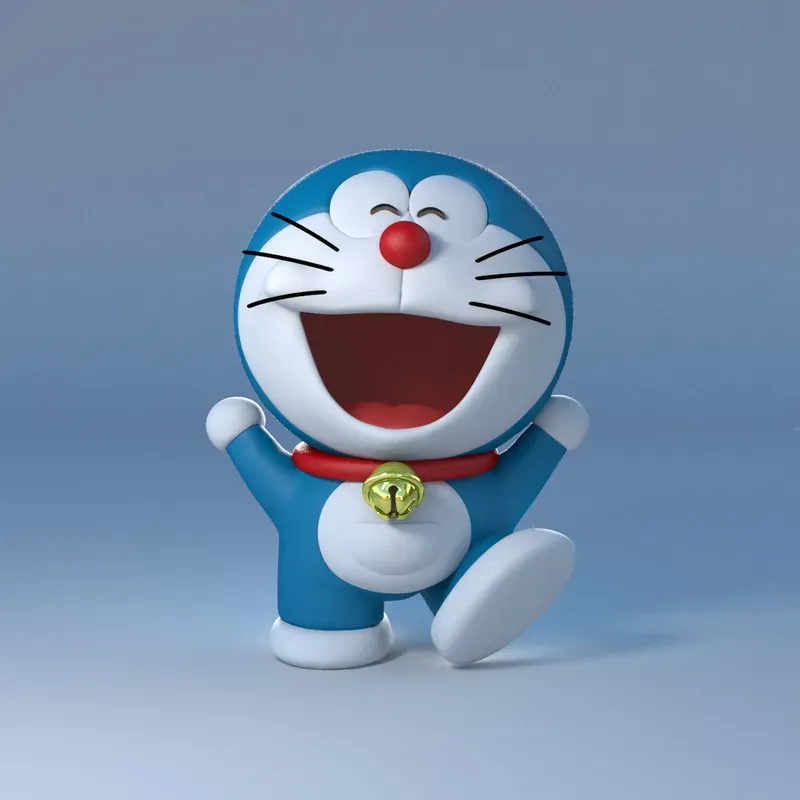 Nền Doraemon đầy sắc màu và tươi sáng, mang lại cảm giác vui vẻ mỗi khi sử dụng điện thoại