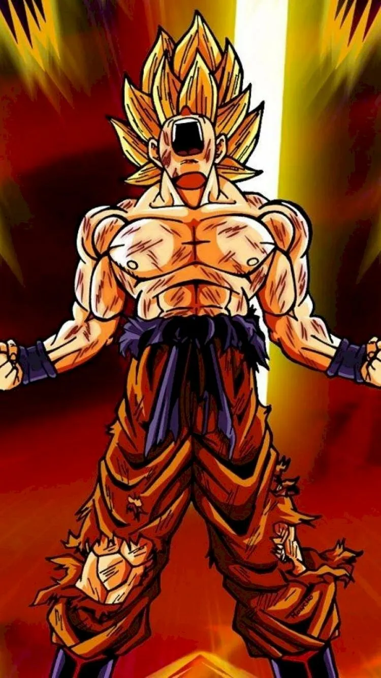 Hình nền máy tính Songoku, life động và mạnh mẽ, lý tưởng cho fan anime.