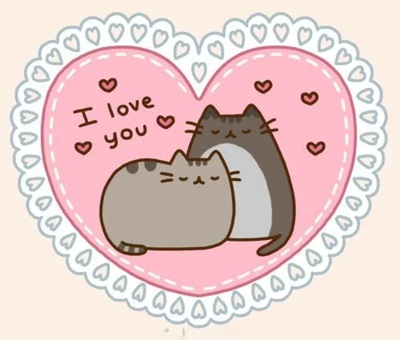 Chia sẻ tình yêu với mèo qua i love you meme cat.