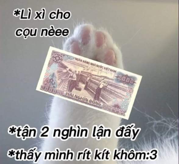 Ảnh meme đưa tiền này thật vui nhộn!