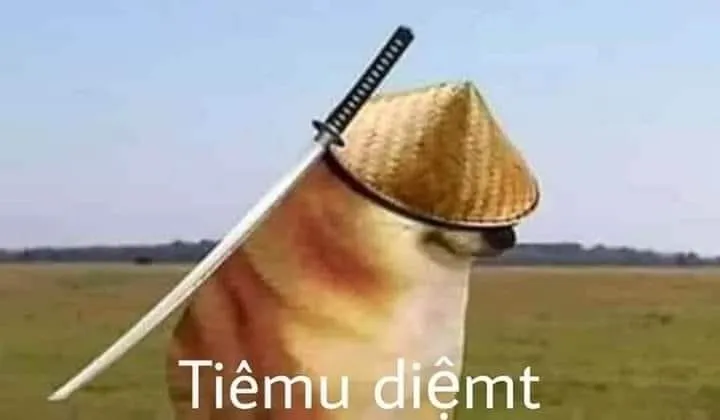 Meme Cheems tay cầm súng cực kỳ thú vị và siêu đáng yêu