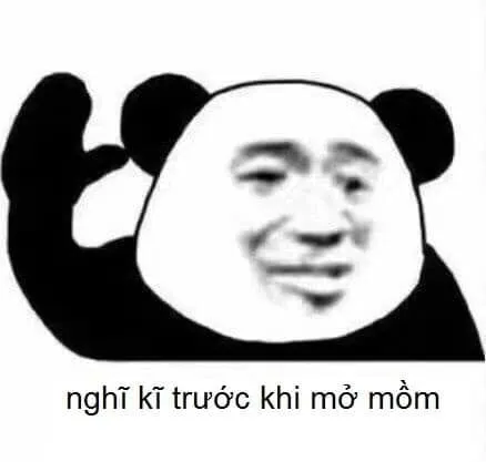 Meme con gấu trúc dễ thương mang lại niềm vui cho người xem.