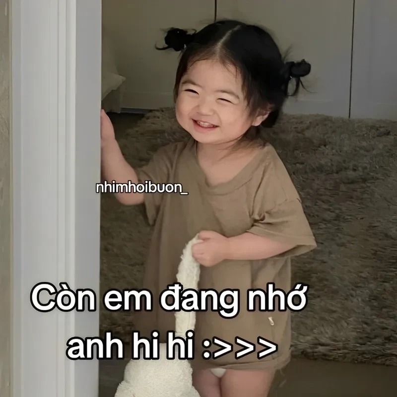 Meme nhớ anh quá đáng yêu, truyền tải nỗi nhớ chân thành.