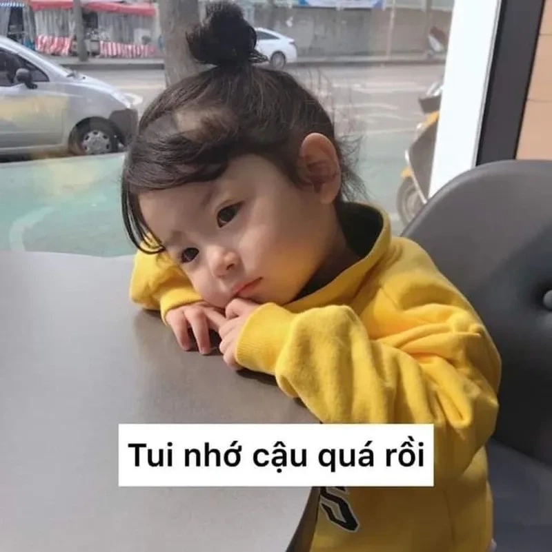 Ảnh meme nhớ ny siêu dễ thương, thể hiện tình cảm chân thật.