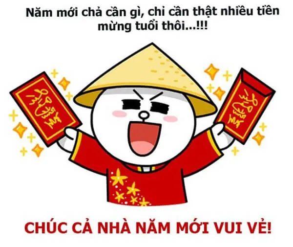 Meme vui nhộn về lì xì mang phong cách độc lạ meme lì xì tết.