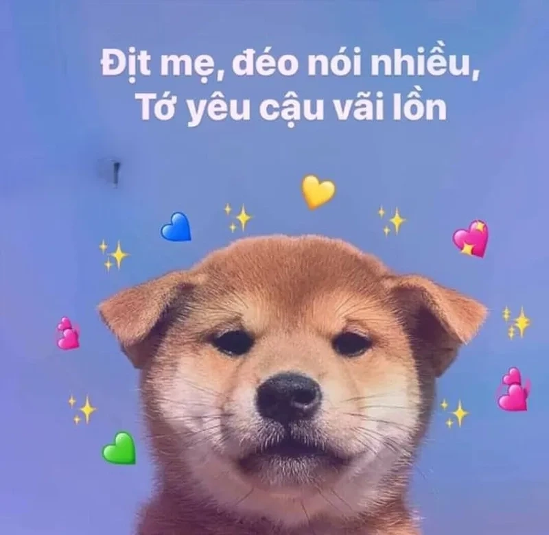 Meme yêu cậu dễ thương, phù hợp cho mọi lời bày tỏ.