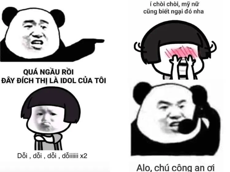 Gấu meme Trung Quốc dễ thương và hài hước, chắc chắn sẽ khiến bạn bật cười.