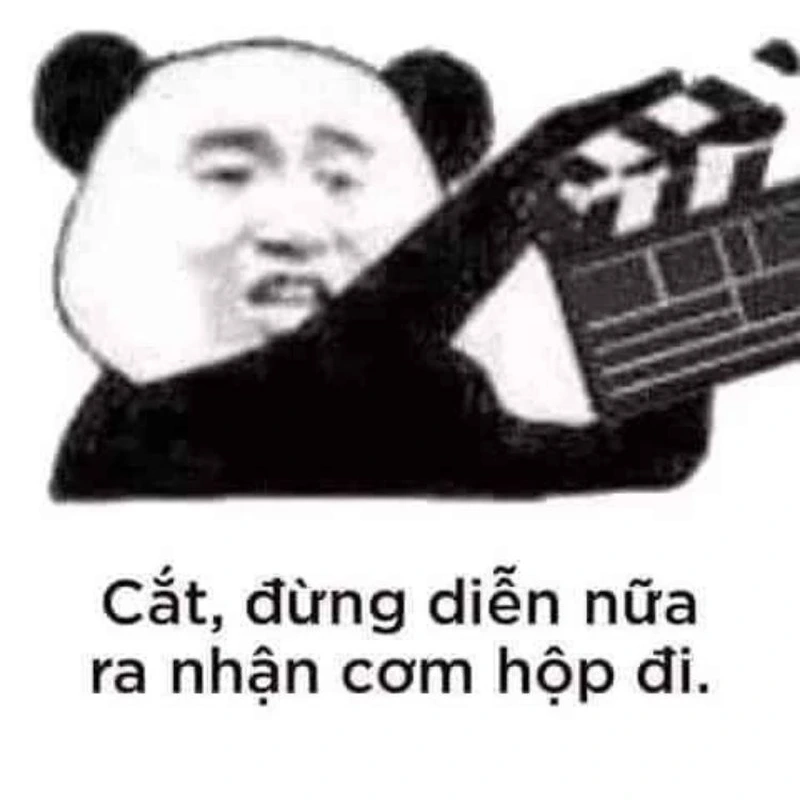 Meme gấu trúc dễ thương và hài hước, mang đến niềm vui cho mọi người.