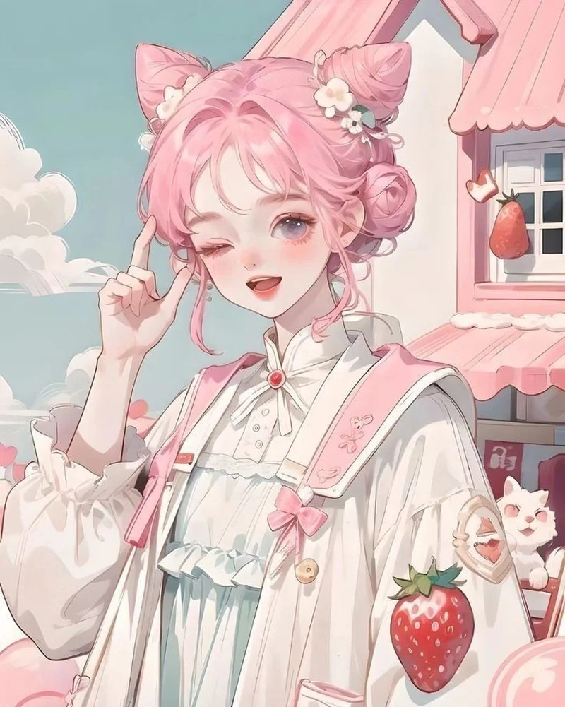 Phong cách nữ tính hoàn hảo với avatar màu hồng nữ đáng yêu