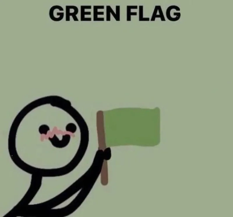 Nét đẹp tâm lý qua meme green flag viral mạnh