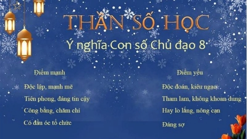 Ý nghĩa con số chủ đạo 8