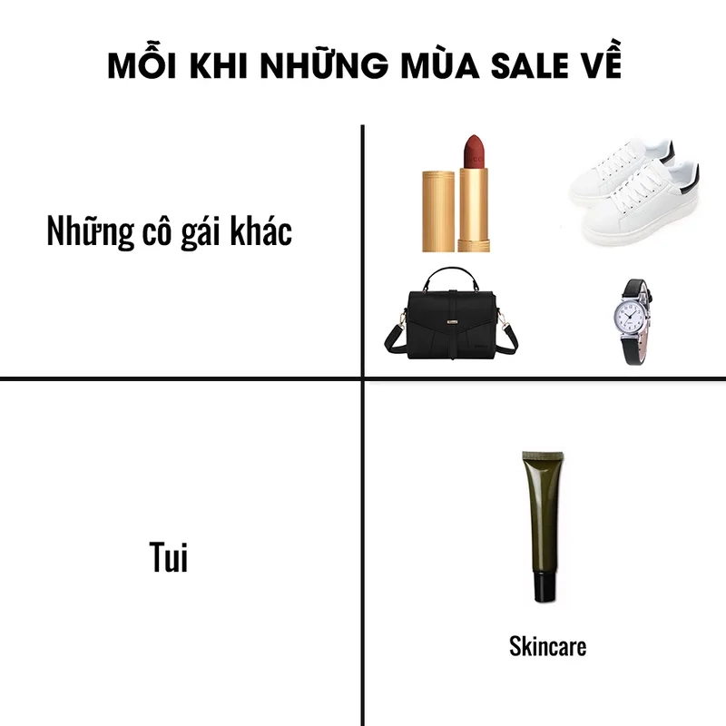 Tiết kiệm hay nghiện hàng hiệu với loạt meme mua mỹ phẩm