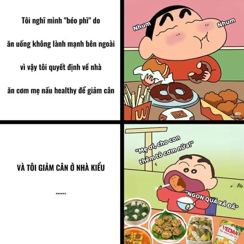 Đừng bỏ lỡ những khoảnh khắc vui nhộn của meme giảm cân thất bại
