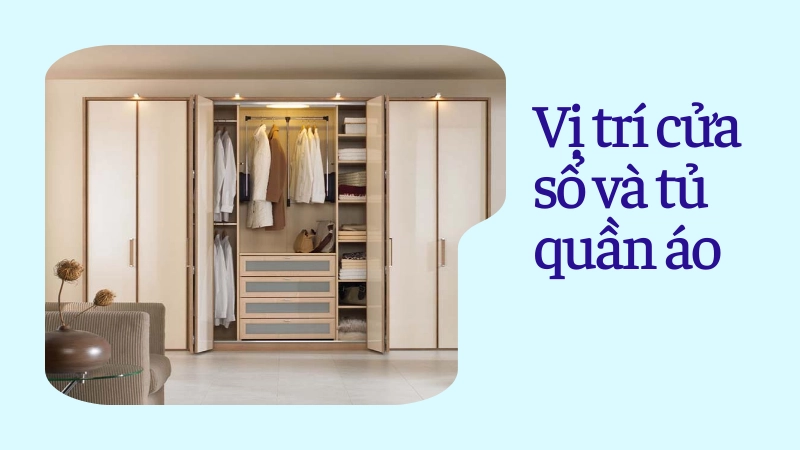 Sắp xếp tủ quần áo trong phòng ngủ gọn gàng hợp lý