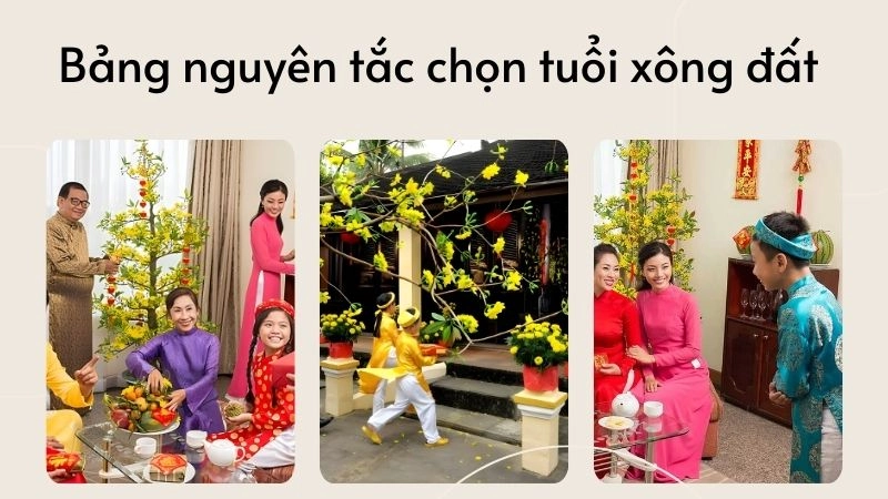 Bảng nguyên tắc chọn tuổi xông đất hợp phong thủy