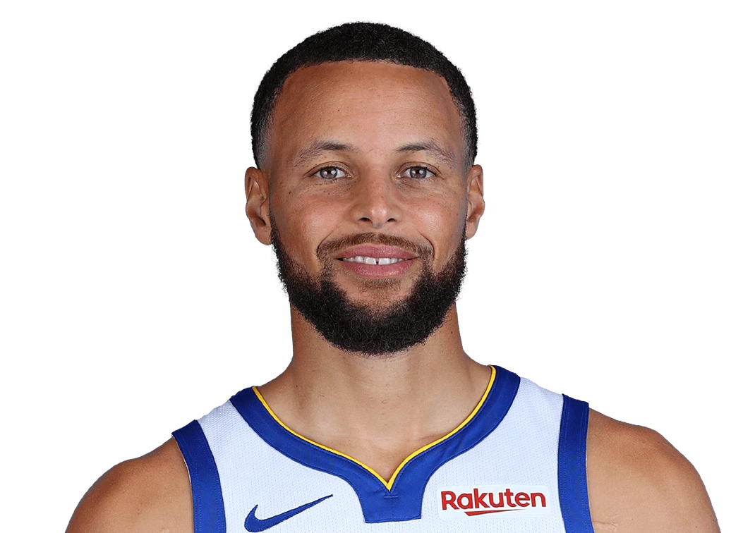 Stephen Curry Headshot trong trang phục Warriors