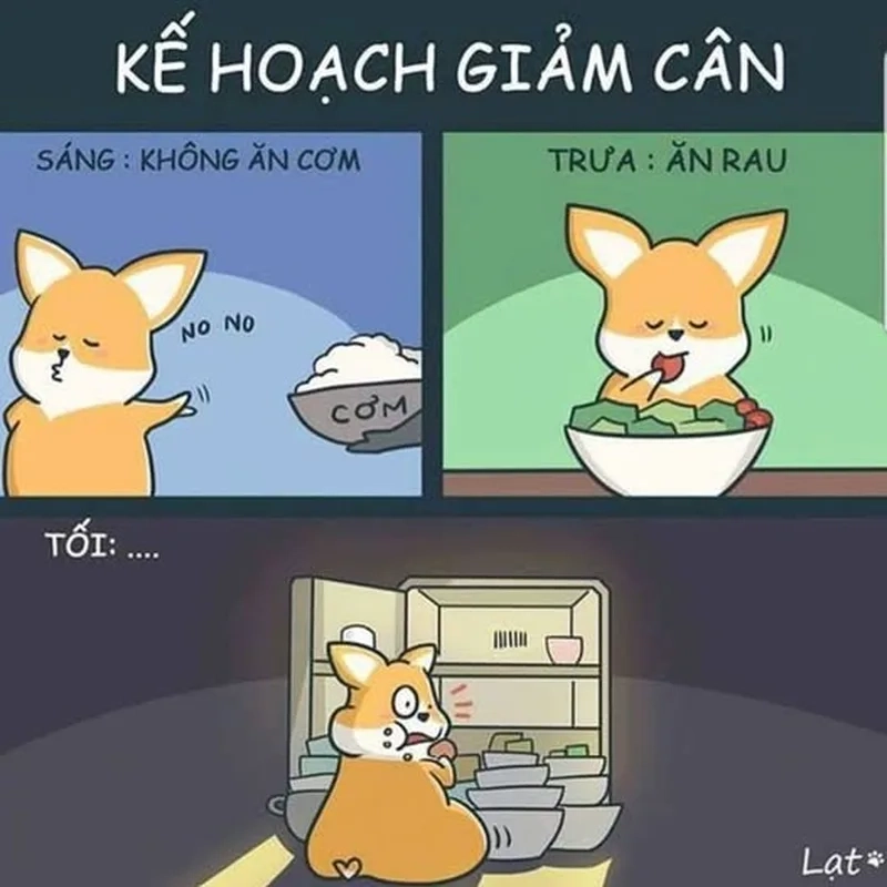 Giữ dáng vui vẻ với các meme ăn healthy thú vị