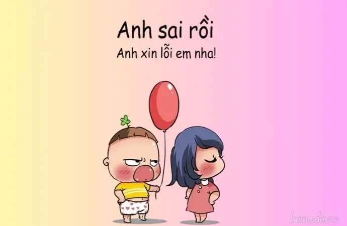 Meme xin lỗi hài, dễ thương khiến bạn không thể nhịn cười