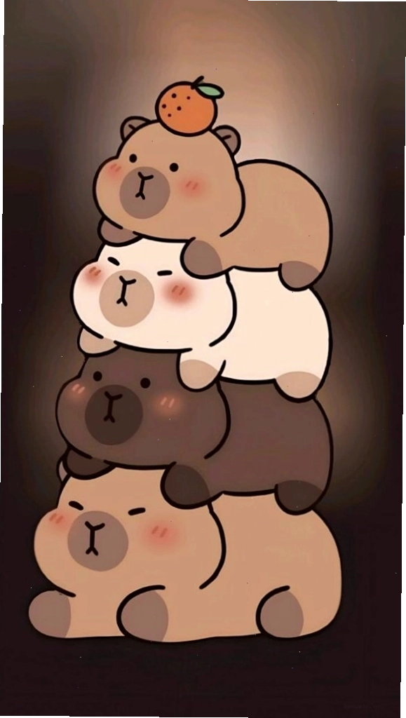Ảnh avatar capybara xếp chồng lên nhau đầy vô tri và ấm áp