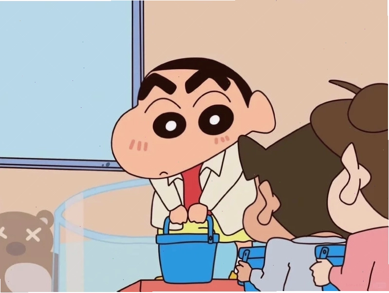 Ảnh mạng Shin cute nổi bật với hành động tinh nghịch