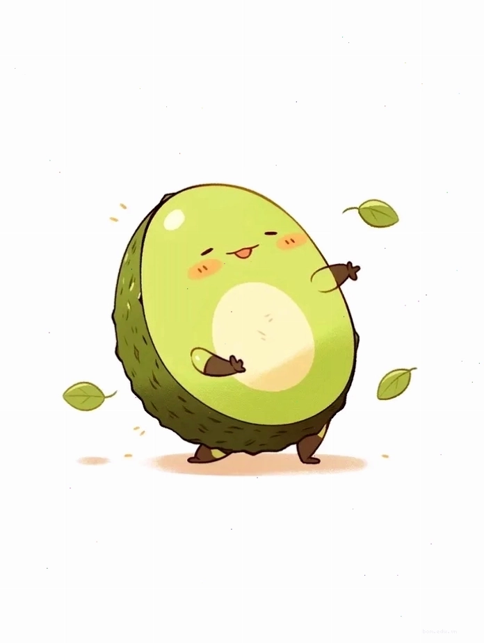 Ảnh quả bơ chibi đẹp nhất với màu sắc tươi sáng