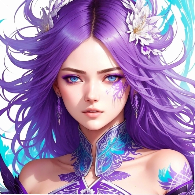 Avatar anime cô gái buồn với nét vẽ mờ ảo