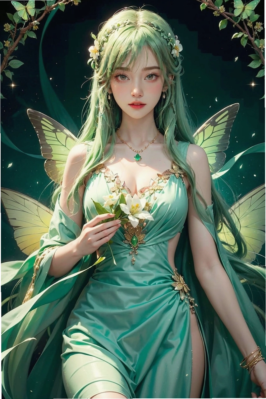 Avatar anime cô gái với hiệu ứng mờ và ánh mắt hút hồn