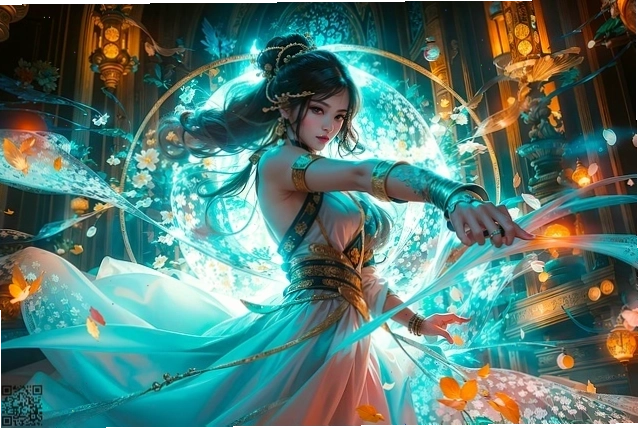 Avatar anime cô gái với nét vẽ mềm mại và hiệu ứng mờ