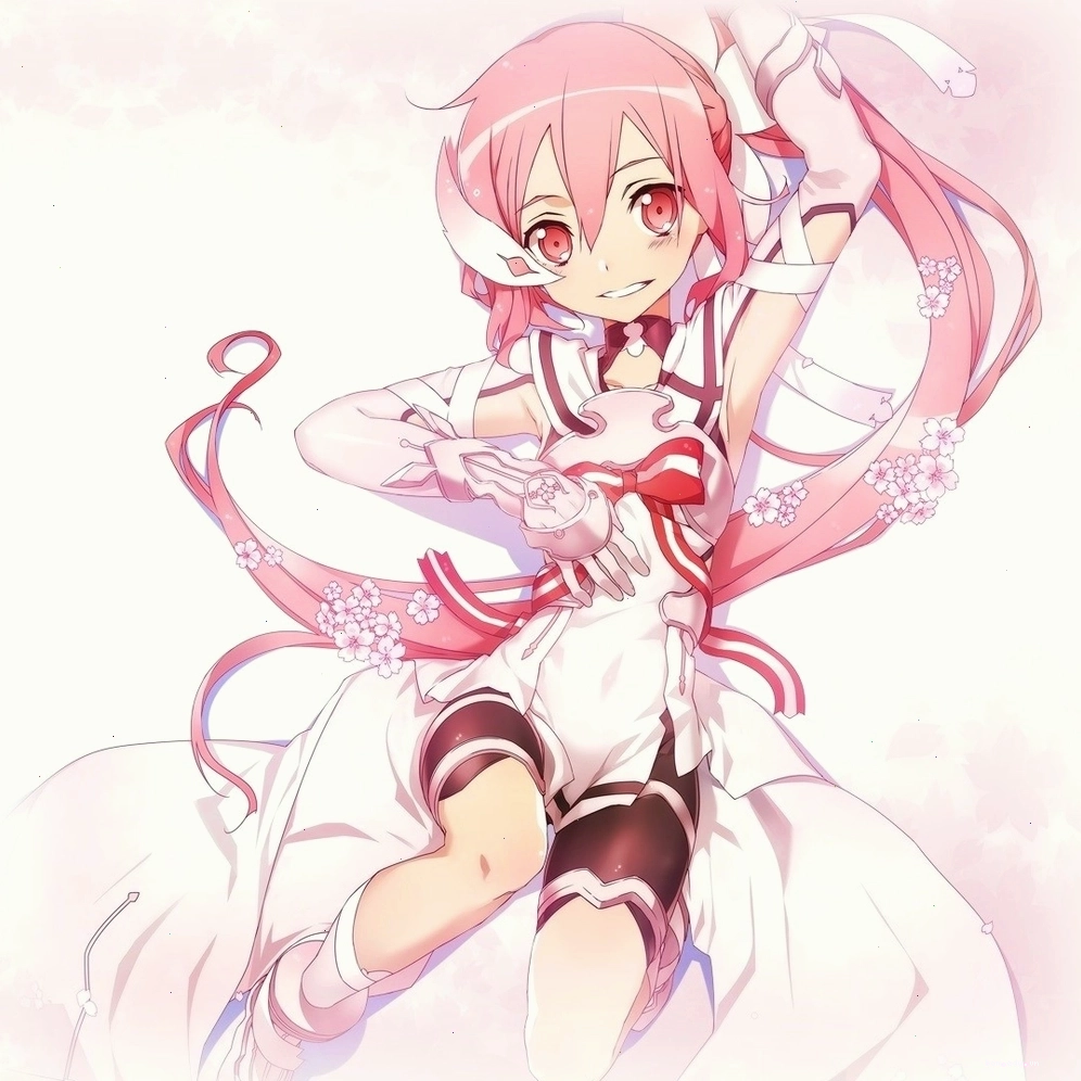 Avatar anime cute màu hồng ngọt ngào với nụ cười tỏa nắng