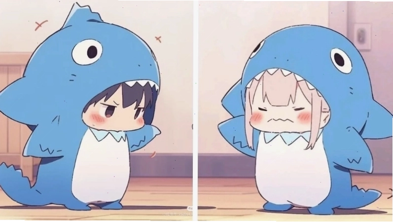 Avatar đôi anime với các nhân vật dễ thương làm nền màn hình