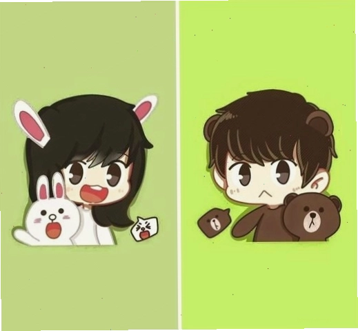 Avatar đôi chibi bff siêu đáng yêu