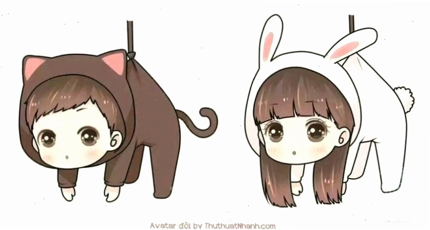 Avatar đôi cute đẹp dễ thương cho cặp đôi