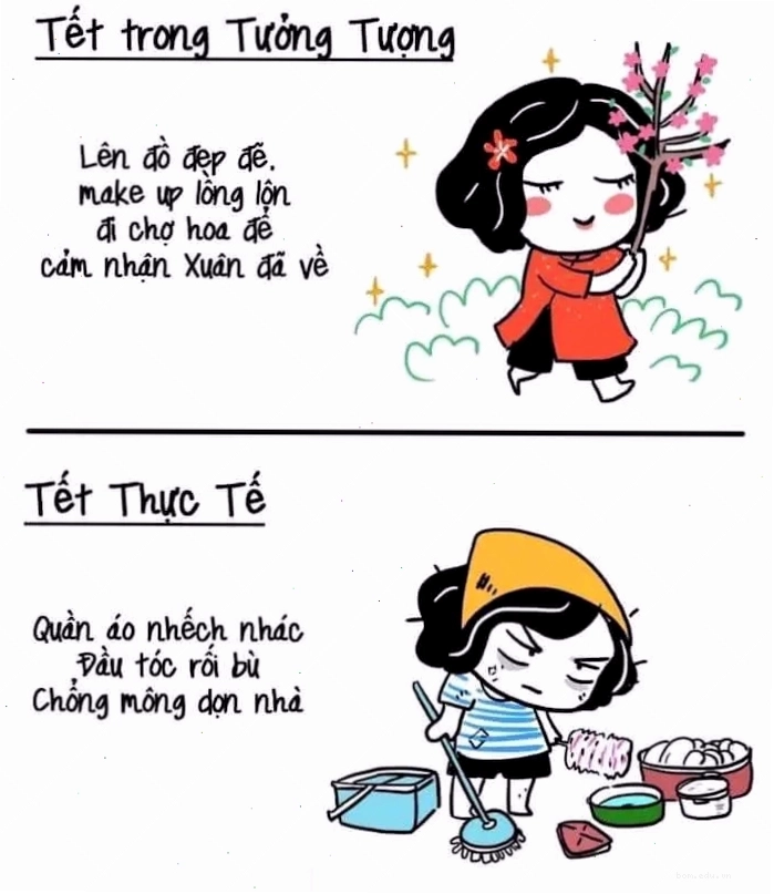 Avatar meme Tết dễ thương với biểu cảm ngộ nghĩnh