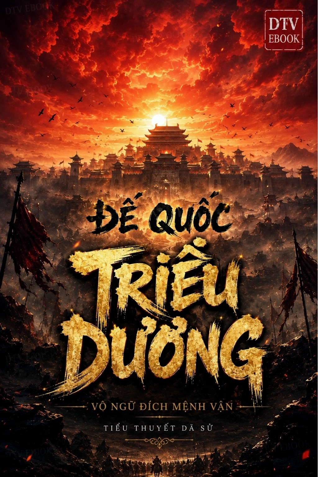 Bìa sách Đế Quốc Triều Dương, liên quan đến quyền lực và vận mệnh