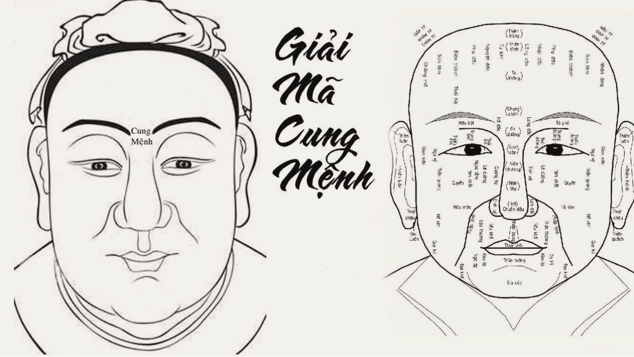 Các cung mệnh trên khuôn mặt
