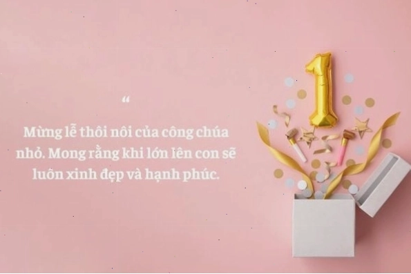 Caption chúc mừng sinh nhật con gái 1 tuổi ý nghĩa