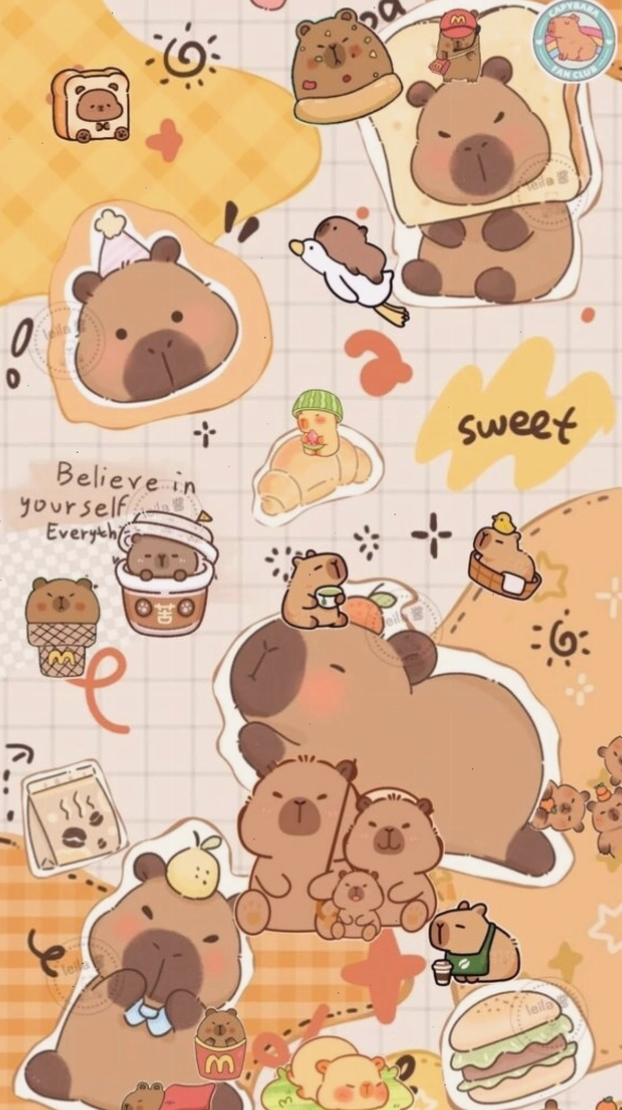 Capybara bộ đôi vô tri buổi sáng