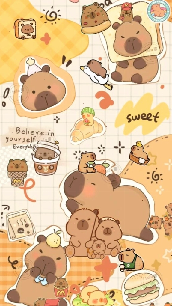 Capybara bộ đôi vô tri buổi sáng làm avatar