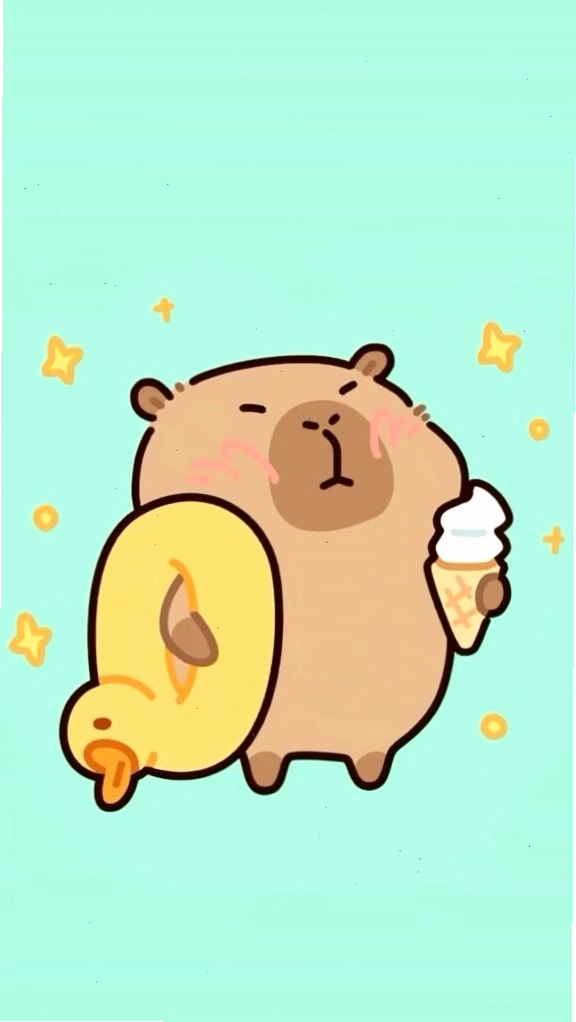 Capybara cõng vịt vàng