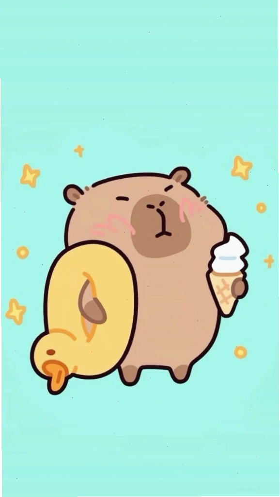 Capybara cõng vịt vàng làm avatar hài hước
