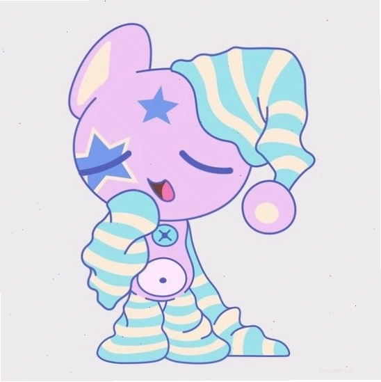 Cô gái anime chibi đáng yêu trong bộ đồ ngủ, biểu cảm buồn ngủ dễ thương
